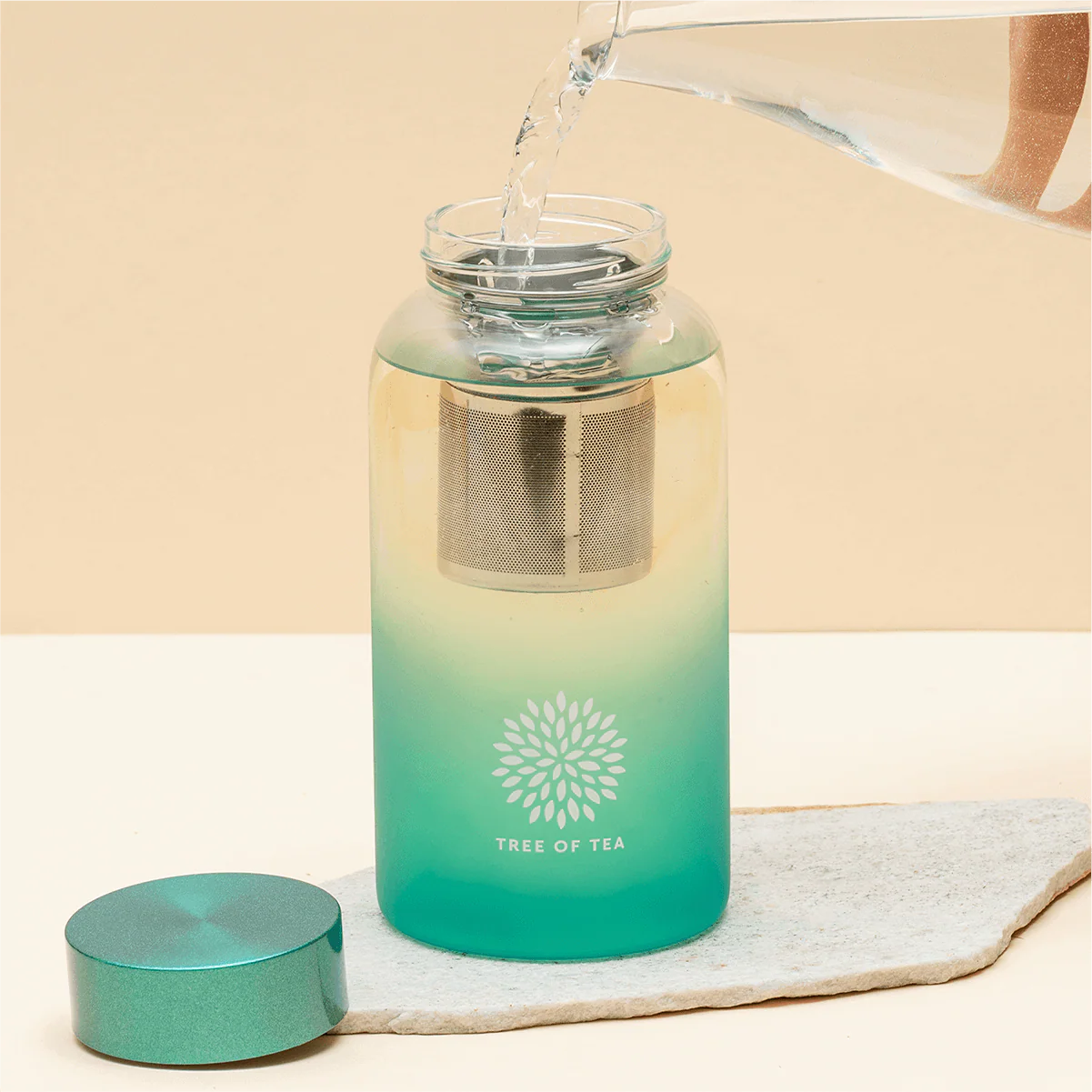 Tree of Tea Ice Tea Bottle, Turquoise - Image 4